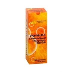 Vitamiin D-3 tilgad 10ml pudel 100 mcg hind ja info | Vitamiinid, toidulisandid, immuunsuse preparaadid | kaup24.ee