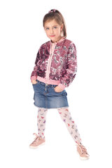 Tüdrukute mustriga sukkpüksid MONA Looney 40 Bianco hind ja info | Tüdrukute sukkpüksid ja sokid | kaup24.ee