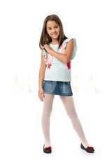 Tüdrukute siledad sukkpüksid Mona Zoya 20 Bianco hind ja info | Tüdrukute sukkpüksid ja sokid | kaup24.ee