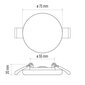 Ümar Led paneel 75MM, sisseehitatav, valge, 6W NW IP65 цена и информация | Süvistatavad ja LED valgustid | kaup24.ee