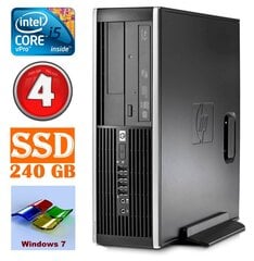 HP 8100 Elite SFF i5-650 4GB 240SSD DVD WIN7Pro [refurbished] hind ja info | Lauaarvutid | kaup24.ee