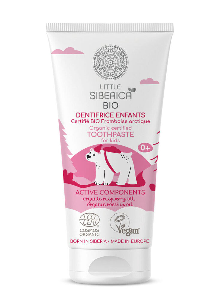 NATURA SIBERICA Little Siberica Hambapasta Lastele Arctic Raspberry 60g hind ja info | Suuhügieen | kaup24.ee