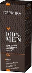 Увлажняющий крем для лица против морщин Dermika 100% for Men 50+ для мужчин, 50 мл цена и информация | Кремы для лица | kaup24.ee