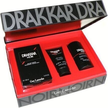 Komplekt Guy Laroche Drakkar Noir: EDT meestele 100 ml + deodorant 75 ml + dušigeel 50 ml hind ja info | Meeste parfüümid | kaup24.ee