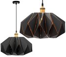 Rippvalgusti Origami, 35 cm, Black