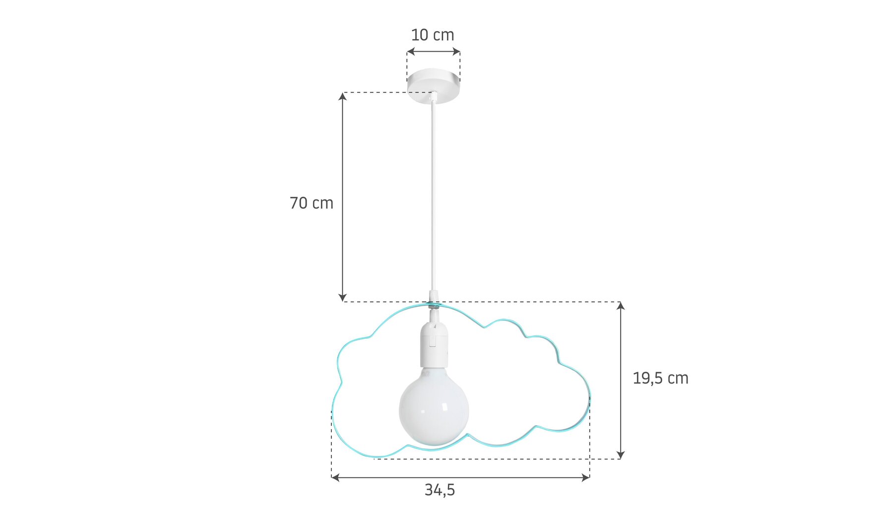 Laste rippvalgusti Cloud, Blue hind ja info | Lastetoa valgustid | kaup24.ee