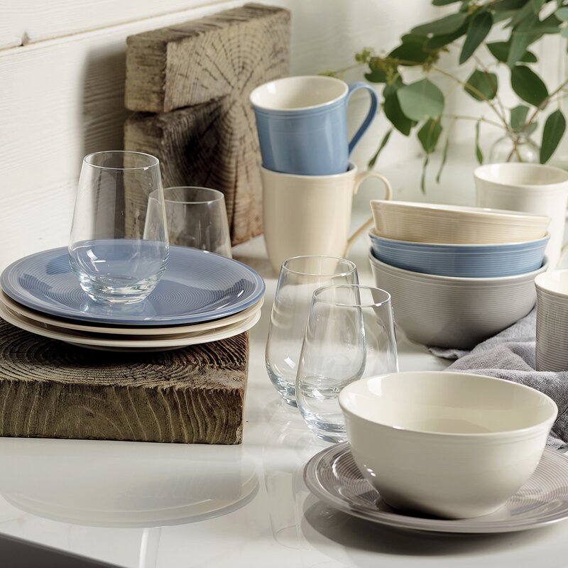 Villeroy & Boch 12-osaline nõudekomplekt Like Color Loop, natural hind ja info | Klaasid, tassid ja kannud | kaup24.ee