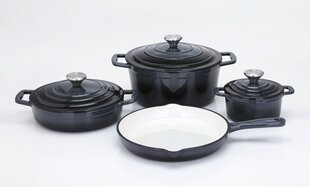 CS комплект из 7 чугунных форм для духовки Xanten, черный цена и информация | Кастрюли, скороварки | kaup24.ee