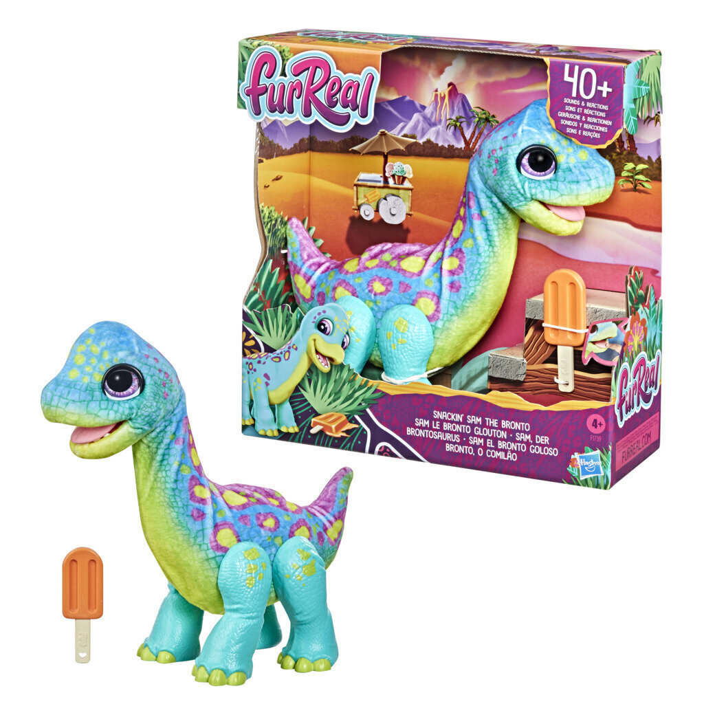 Interaktiivne dinosaurus-brontosaurus Sam Furreal hind ja info | Pehmed mänguasjad | kaup24.ee