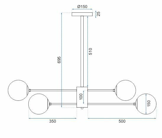 Rippvalgusti Atom 6 hind ja info | Rippvalgustid | kaup24.ee