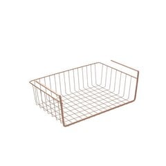 Корзина  под полкой органайзер для хранения 40X26X14 cm Metaltex Kanguro-40 Copper цена и информация | Детали интерьера | kaup24.ee