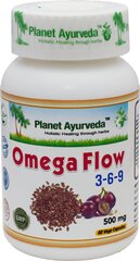 Toidulisand Planet Ayurveda Omega Flow 3-6-9, 60 kapslit, MP-1605/21 цена и информация | Витамины, пищевые добавки, препараты для хорошего самочувствия | kaup24.ee