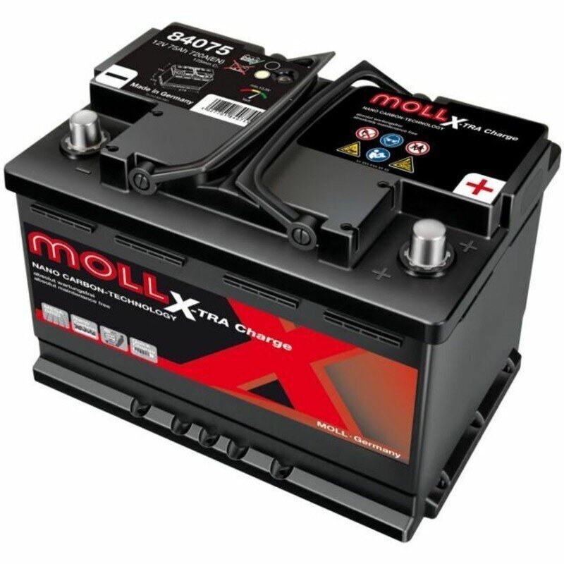 MOLL X-Tra Charge 75AH 720A 12V aku цена и информация | Akud | kaup24.ee