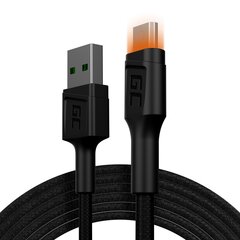 Green Cell kaabel Ray USB -A - MicrousB Orange LED 200cm Ultra Charge QC3.0 kiire laadimise toel hind ja info | Mobiiltelefonide kaablid | kaup24.ee