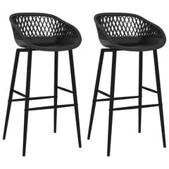 Барные стулья, 2 шт., черный цена и информация | Стулья для кухни и столовой | kaup24.ee