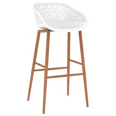 Барные стулья, 4 шт., белого цвета цена и информация | Стулья для кухни и столовой | kaup24.ee