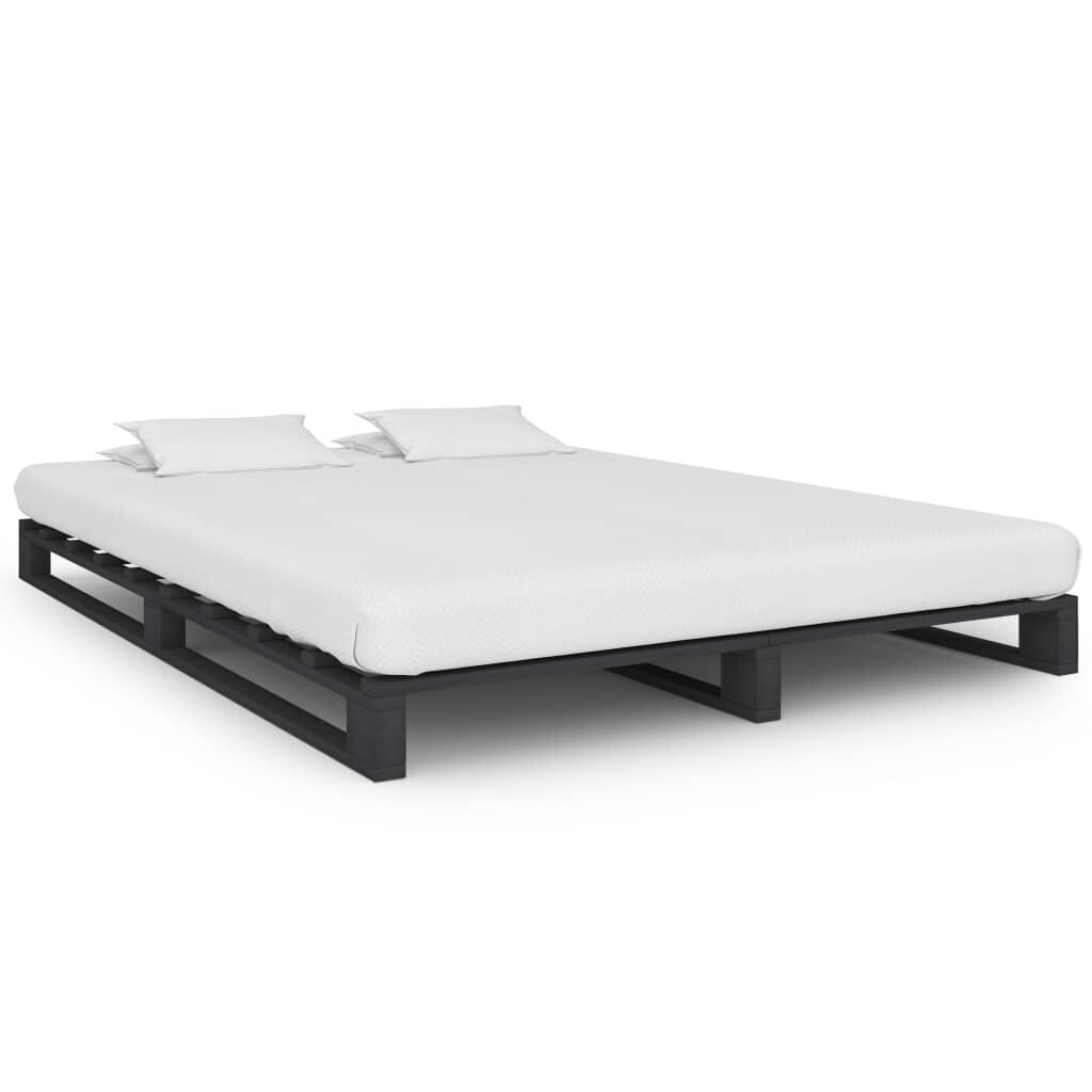 vidaXL kaubaalustest voodiraam hall tugevast männipuidust 120 x 200 cm hind ja info | Voodid | kaup24.ee