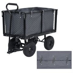 Sodo vežimėlio įdėklas, 86x46x41cm, pilkas цена и информация | Тележки | kaup24.ee