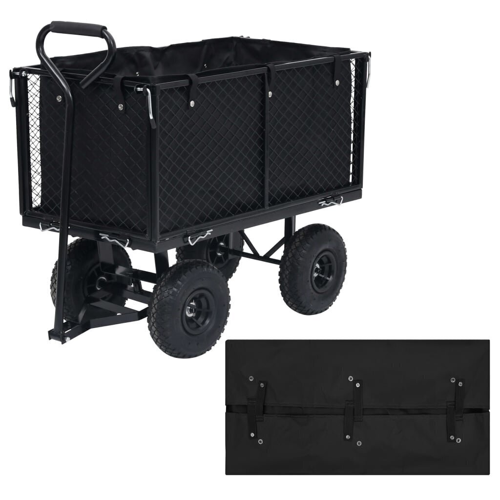 Sodo vežimėlio įdėklas, 86x46x41cm, juodas hind ja info | Aiakärud | kaup24.ee