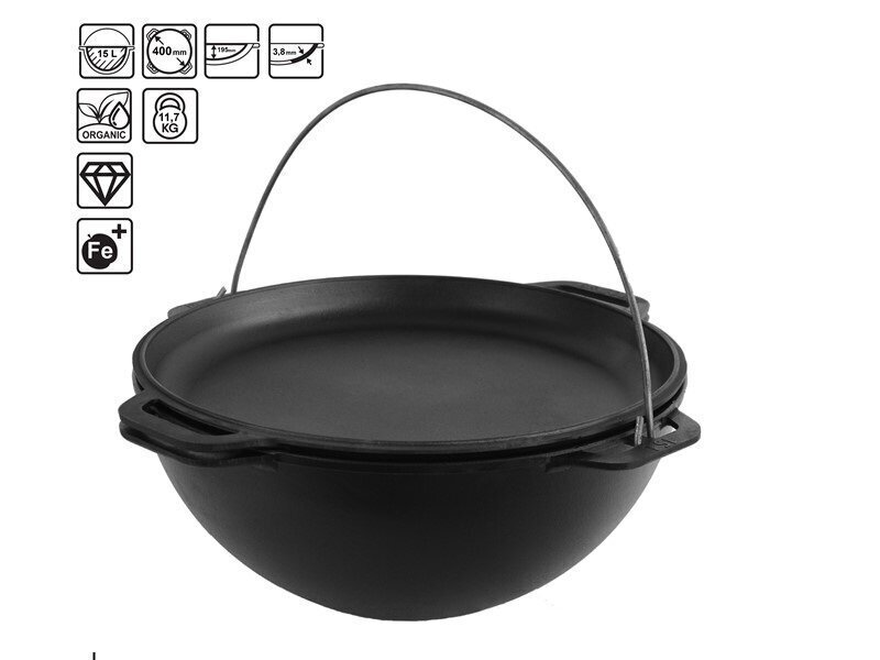 Kaanega malmist pada Brizoll Asian Lid-Pan, 15 l hind ja info | Matkapotid, matkanõud | kaup24.ee