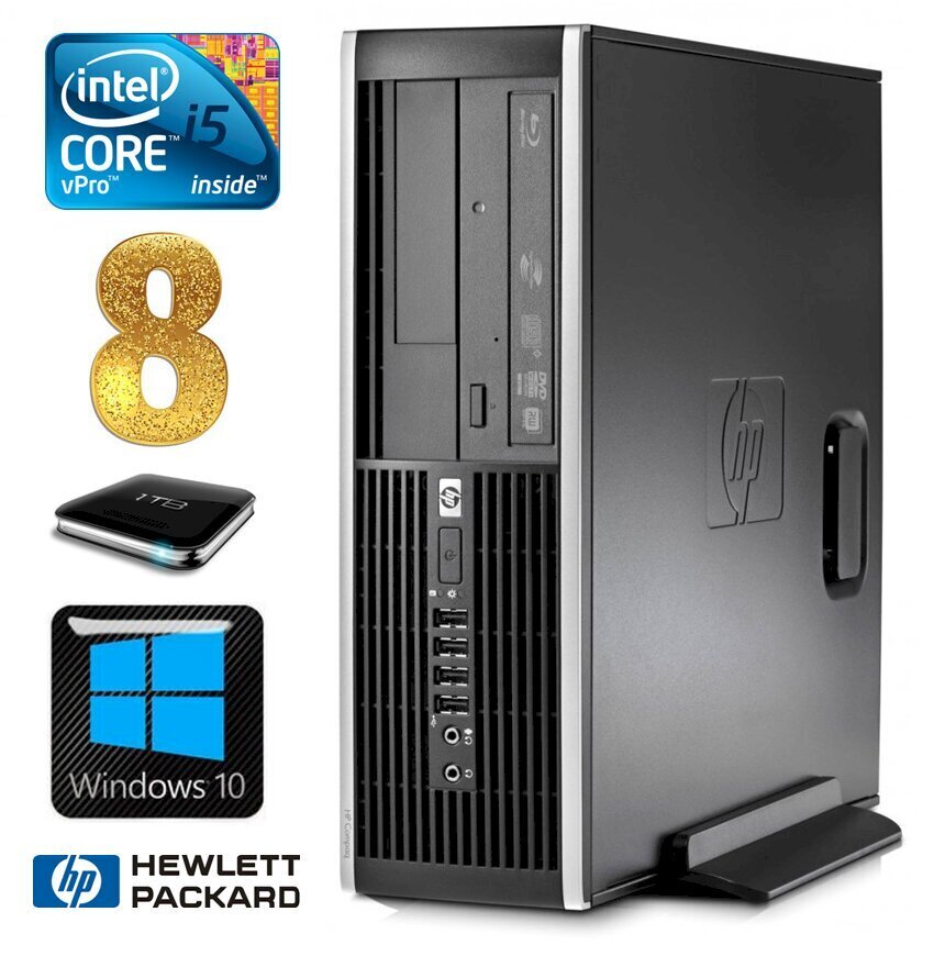 HP 8100 Elite SFF i5-650 8GB 1TB DVD WIN10 [refurbished] цена и информация | Lauaarvutid | kaup24.ee