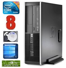 HP 8100 Elite SFF i5-650 8GB 2TB GT1030 2GB DVD WIN10 [refurbished] hind ja info | Lauaarvutid | kaup24.ee