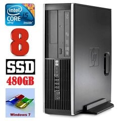 HP 8100 Elite SFF i5-650 8GB 480SSD DVD WIN7Pro [refurbished] hind ja info | Lauaarvutid | kaup24.ee