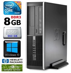 HP 8100 Elite SFF i5-650 8GB 960SSD GT1030 2GB DVD WIN10 [refurbished] цена и информация | Стационарные компьютеры | kaup24.ee