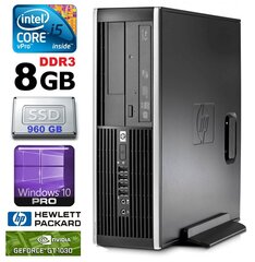HP 8100 Elite SFF i5-650 8GB 960SSD GT1030 2GB DVD WIN10Pro [refurbished] hind ja info | Lauaarvutid | kaup24.ee