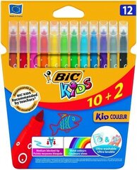 Фломастеры Bic Coloured Kids Couleur набор из 12 цветов 103226 цена и информация | Принадлежности для рисования, лепки | kaup24.ee