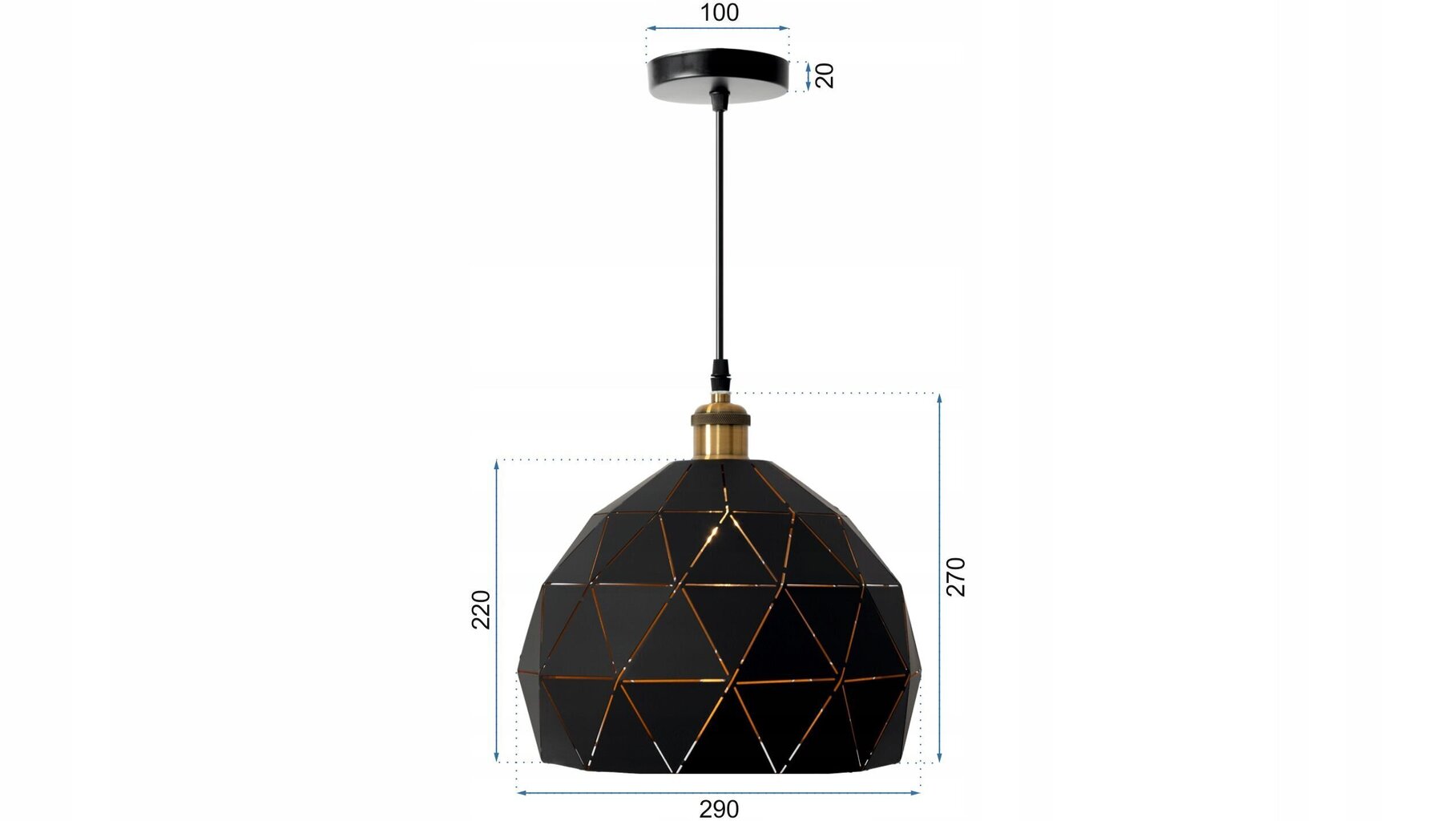 Rippvalgusti Mosaic B, Black цена и информация | Rippvalgustid | kaup24.ee