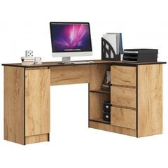 Письменный стол NORE B20, правый вариант, коричневый цена и информация | Компьютерные, письменные столы | kaup24.ee