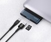 USAMS SJ491 USB-C jaotur 1xUSB, 1xUSB-C, Micro SD, must цена и информация | USB jagajad, adapterid | kaup24.ee
