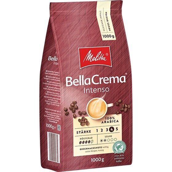 Kohvioad MELITTA BELLACREMA Intenso, 1kg цена и информация | Kohv, kakao | kaup24.ee