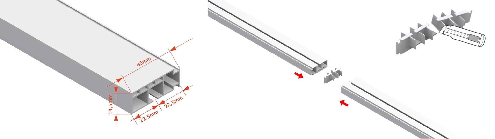 Kardinasiin lakke, üherealine PVC siin koos konksudega, 180 cm hind ja info | Kardinapuud | kaup24.ee