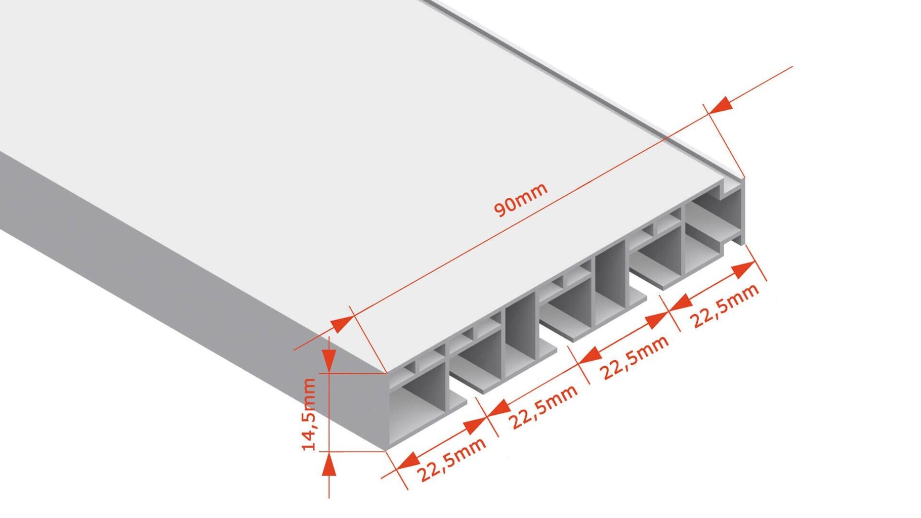 Kardinasiin lakke, kolmerealine PVC siin koos konksudega, 200 cm цена и информация | Kardinapuud | kaup24.ee