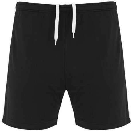 Musta värvi elastse vöökoha ja pingutuspaelaga lühikesed püksid. hind ja info | Meeste spordiriided | kaup24.ee