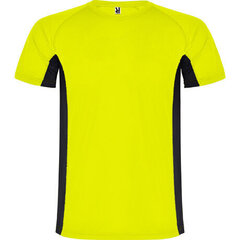 T-särk 2 polüesterkangast kombineeritud, kollane/must kangas hind ja info | Meeste T-särgid | kaup24.ee