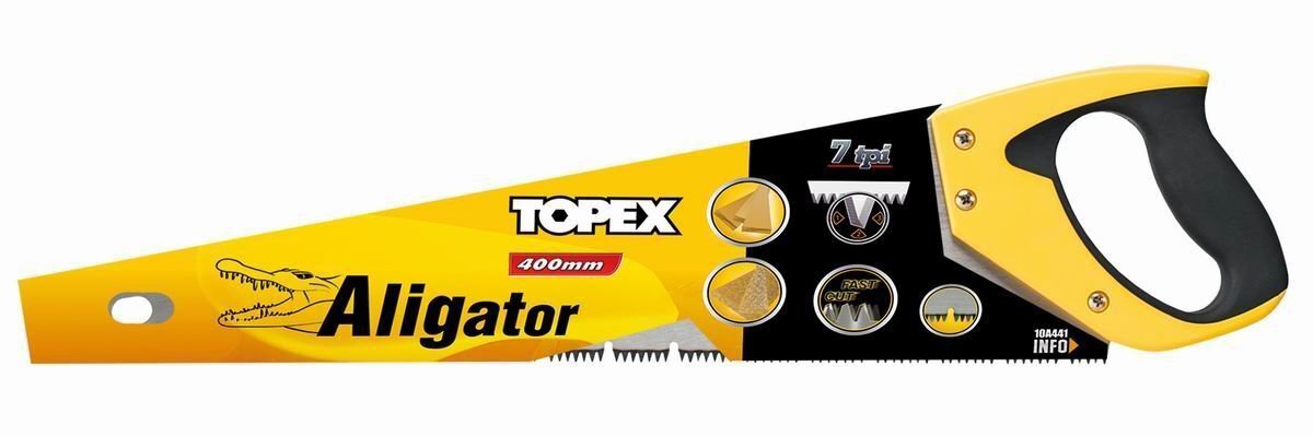 Puidusaag 500mm Alligator Topex цена и информация | Käsitööriistad | kaup24.ee