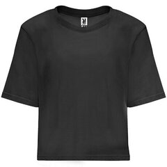 Широкая женская футболка с короткими рукавами, черная цена и информация | Женские футболки | kaup24.ee