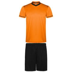 Spordikomplekt - T-särk ja lühikesed püksid, oranž/mustad hind ja info | Meeste spordiriided | kaup24.ee