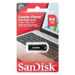 Mälupulk SANDISK 64GB USB2.0 Flash Drive Cruzer Force цена и информация | USB накопители | kaup24.ee