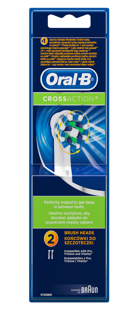 Braun Oral-B CrossAction EB50-2 hind ja info | Elektriliste hambaharjade otsikud | kaup24.ee