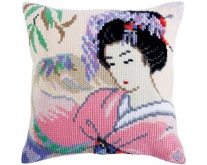 Tikkimiskomplekt padi "Ilus jaapanlanna" Collection D'Art 40x40cm hind ja info | Tikkimistarvikud | kaup24.ee