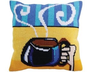 Набор для вышивания крестом - подушка "Чашка кофе" Collection D'Art 40x40см цена и информация | Принадлежности для вышивания | kaup24.ee