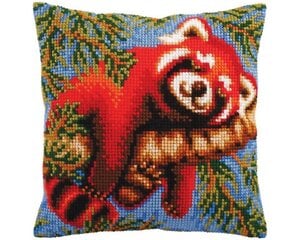 Набор для вышивания крестом - подушка "Красная панда" Collection D'Art 40x40см цена и информация | Принадлежности для вышивания | kaup24.ee