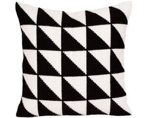 Набор для вышивания крестом - подушка "Черно-белое" Collection D'Art 40x40см цена и информация | Принадлежности для вышивания | kaup24.ee