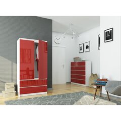 Шкаф NORE S90, белый/красный цена и информация | Шкафы | kaup24.ee