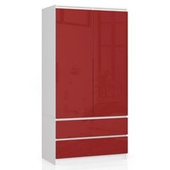 Шкаф NORE S90, белый/красный цена и информация | Шкафы | kaup24.ee