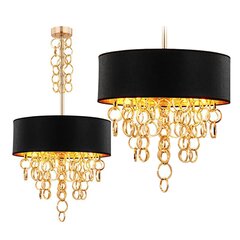 Rippvalgusti Deluxe, 45 cm, black/gold цена и информация | Люстры | kaup24.ee